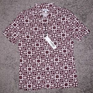 Express Tile Rayon Short Sleeve Shirt Size Small